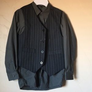 Boys size 8 dress shirt and vest